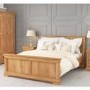 GRADE A1 - Loire Oak Farmhouse King Size Bed