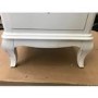 GRADE A2 - Florentine White Solid Pine Bedside Table with 2 Drawers