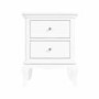 GRADE A2 - Florentine 2 Drawer French Style Bedside Table in White