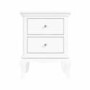 Florentine 2 Drawer French Style Bedside Table in White