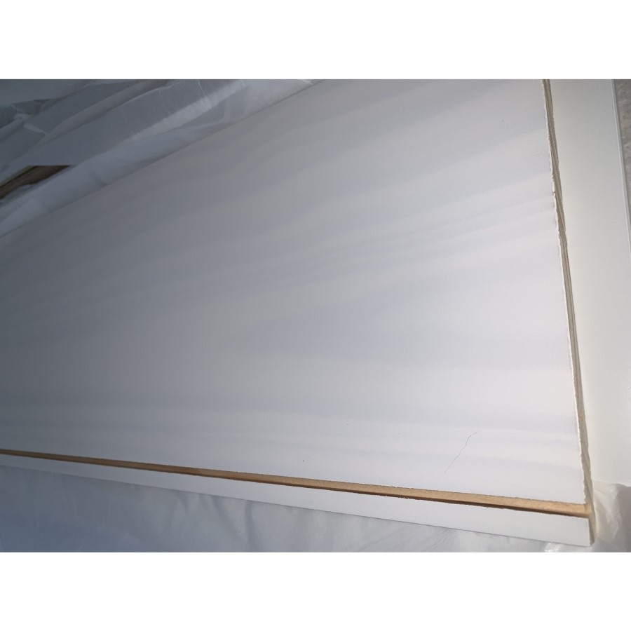 GRADE A2 - Harper White Solid Wood Double Wardrobe with Drawer