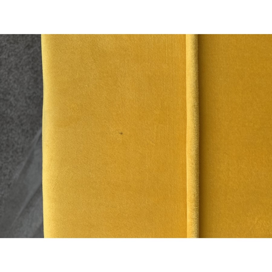 GRADE A2 - Safina Ottoman Storage Bench in Mustard Yellow Velvet with Button Detail