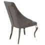 GRADE A1 - Vida Living Cassia Grey Velvet Pair of Dining Chairs with Polished Legs