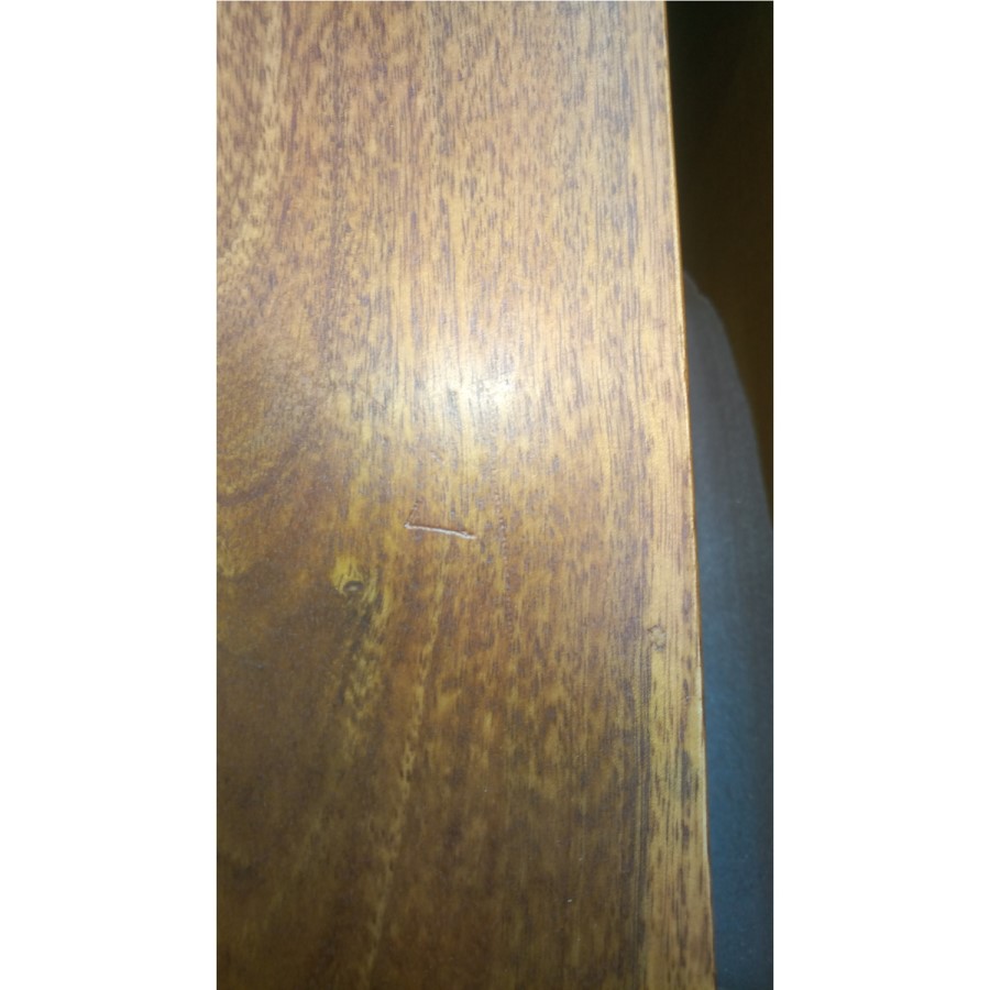 GRADE A2 - Halo 2 Drawer Bedside Table with Brass Inlay in Natural Honey 