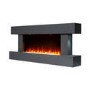 GRADE A2 - Grey Wall Mounted Electric Fireplace with LED Lights 52 inch - Amberglo