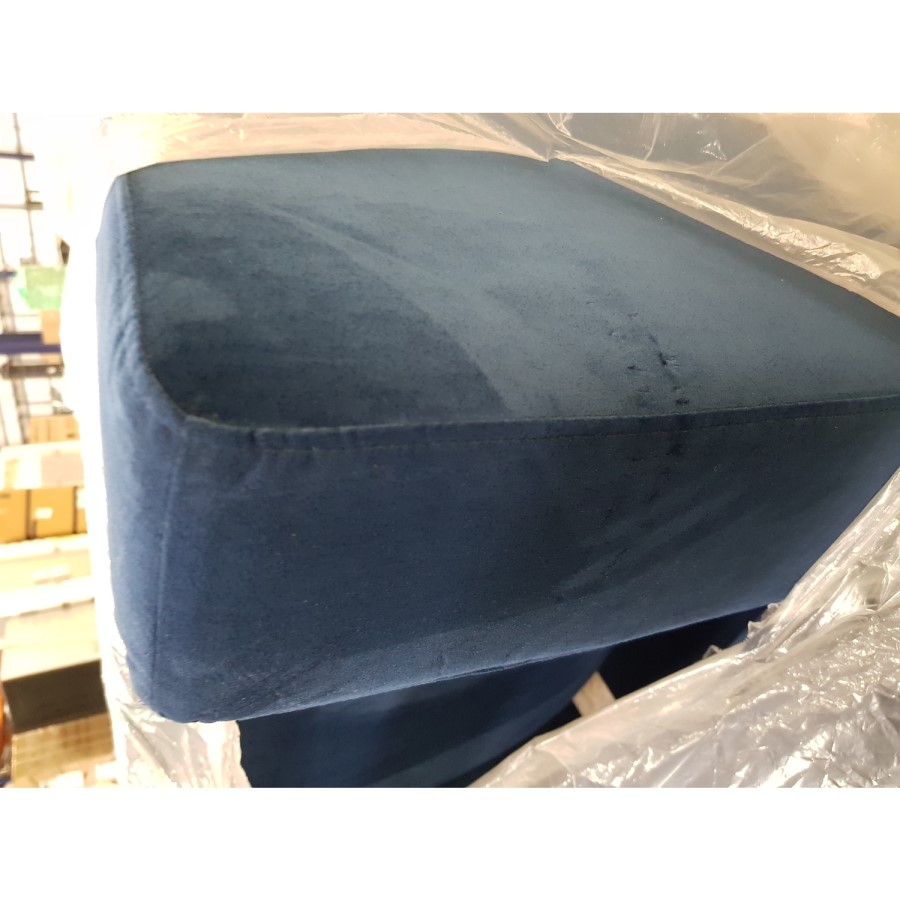 GRADE A2 - Clara Navy Blue Velvet 3 Seater Sofa