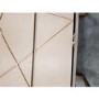 GRADE A2 - Anastasia 6 Drawer Chest of Drawers in Taupe with Gold Painted Wooden Trim