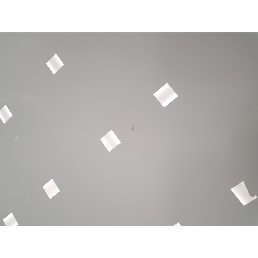 GRADE A2 - Silver Grey Velvet Ottoman Storage Pouffe with White Glass Top - Coffee Table - Clio