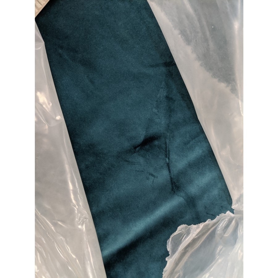 GRADE A2 - Payton Teal Blue Velvet 3 Seater Sofa