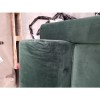 GRADE A2 - Dark Green Velvet Corner Sofa with Bolster Cushions - Idris