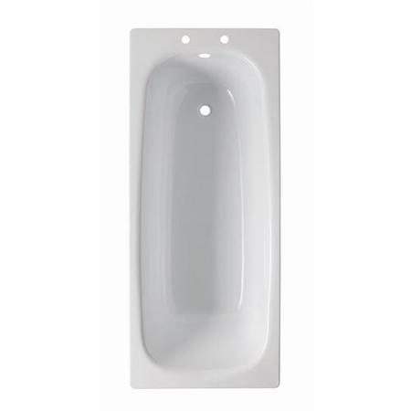 Single Ended Steel Bath with 2 Tap Holes - 1500 x 700mm