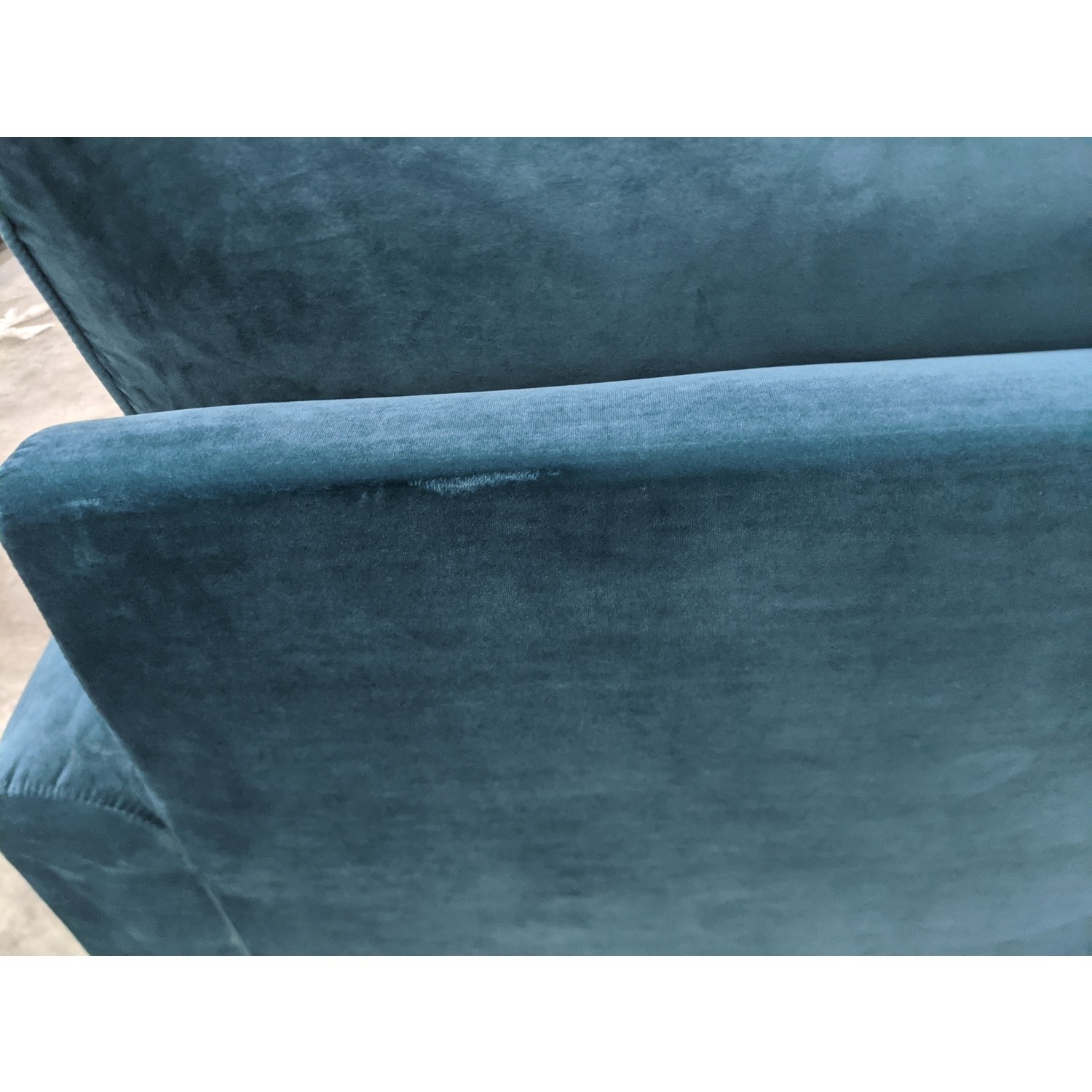 GRADE A2 Teal Blue Velvet Loveseat Payton Furniture123
