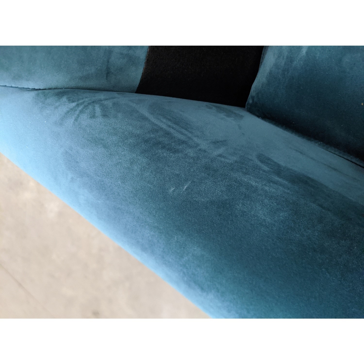 GRADE A2 Teal Blue Velvet Loveseat Payton Furniture123