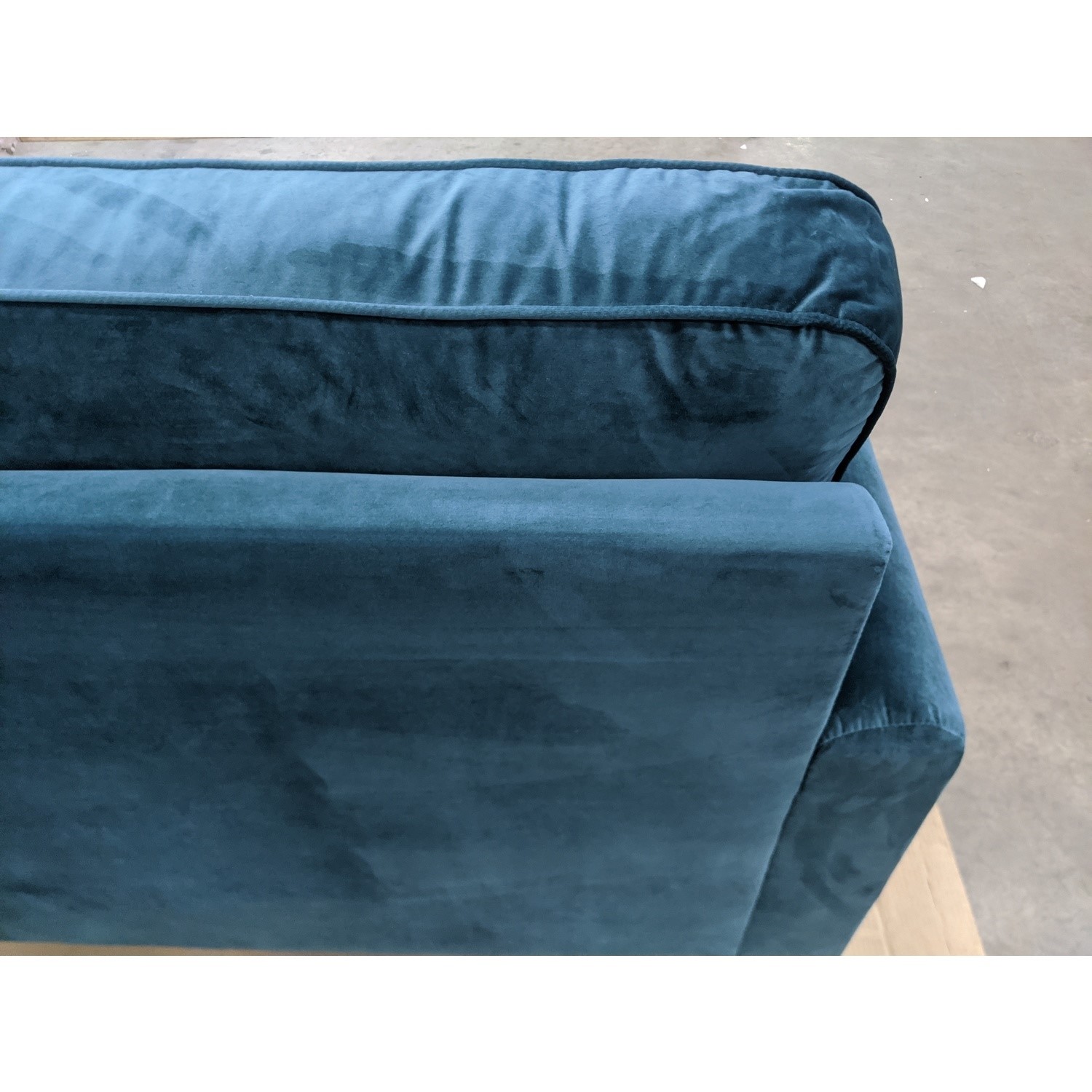 GRADE A2 Teal Blue Velvet Loveseat Payton Furniture123