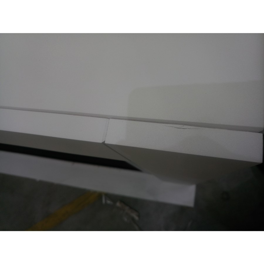 GRADE A2 - Suncrest Cleadon Electric Low Level Fireplace Suite in white With Wide Screen Fire