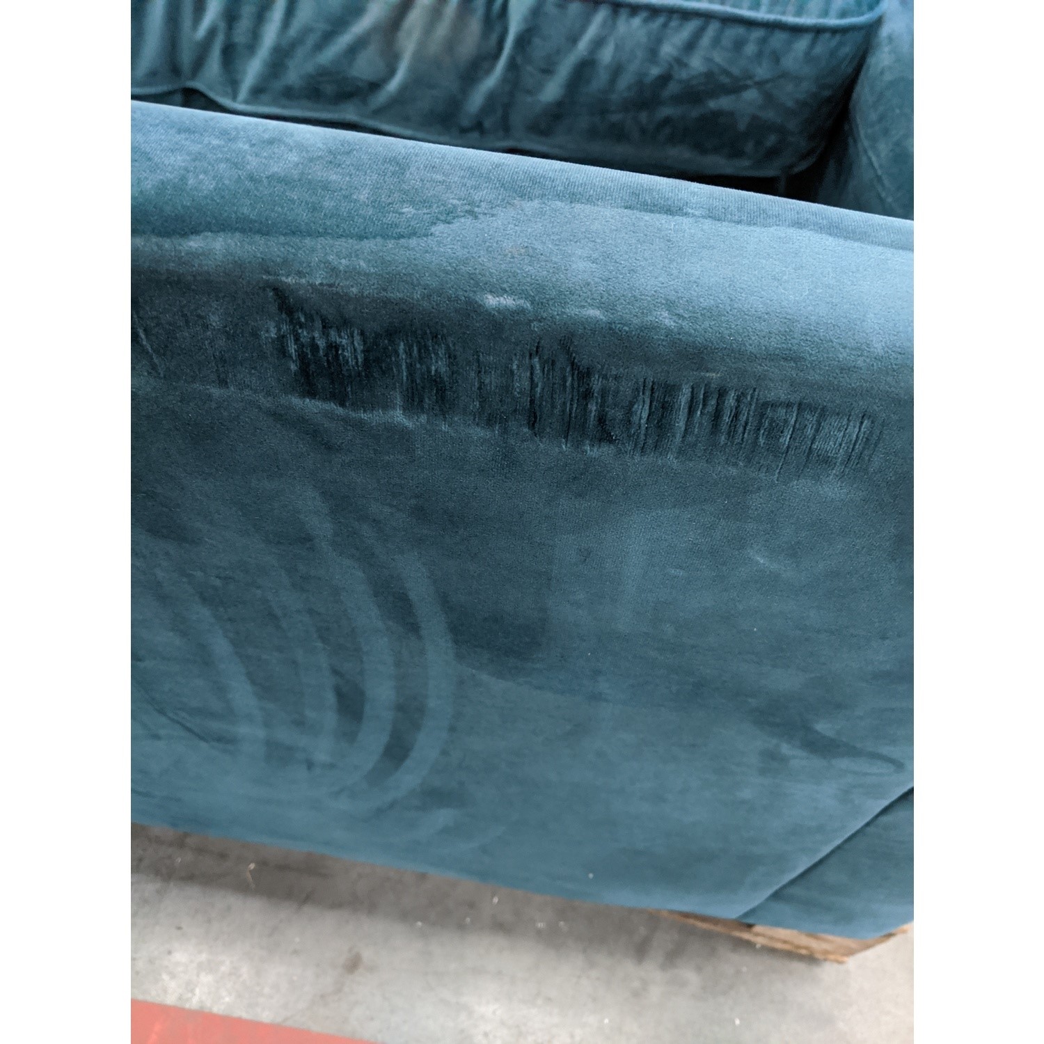 GRADE A2 Teal Blue Velvet Loveseat Payton Furniture123