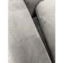 GRADE A2 - Grey Velvet Corner Sofa with Bolster Cushions - Seats 3 - Idris