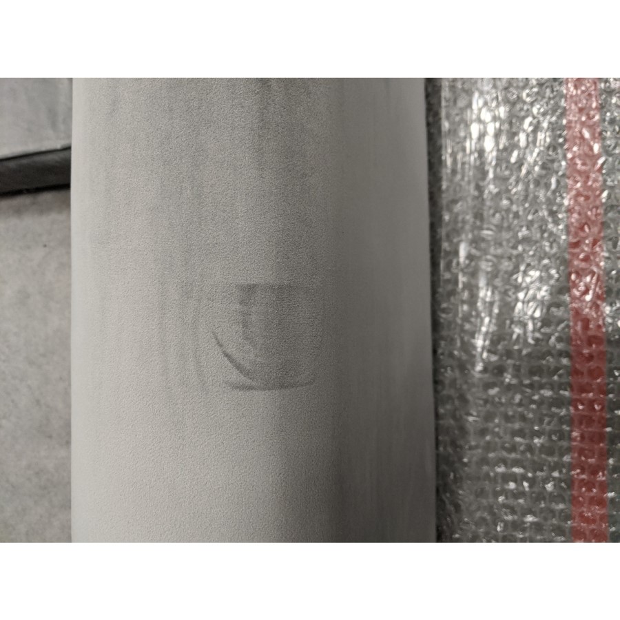 GRADE A2 - Grey Velvet Corner Sofa with Bolster Cushions - Seats 3 - Idris