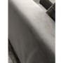 GRADE A2 - Grey Velvet Corner Sofa with Bolster Cushions - Seats 3 - Idris