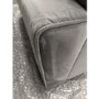 GRADE A2 - Grey Velvet Corner Sofa with Bolster Cushions - Seats 3 - Idris