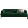 GRADE A2 - Chesterfield Sofa in Green Velvet - 3 Seater - Inez