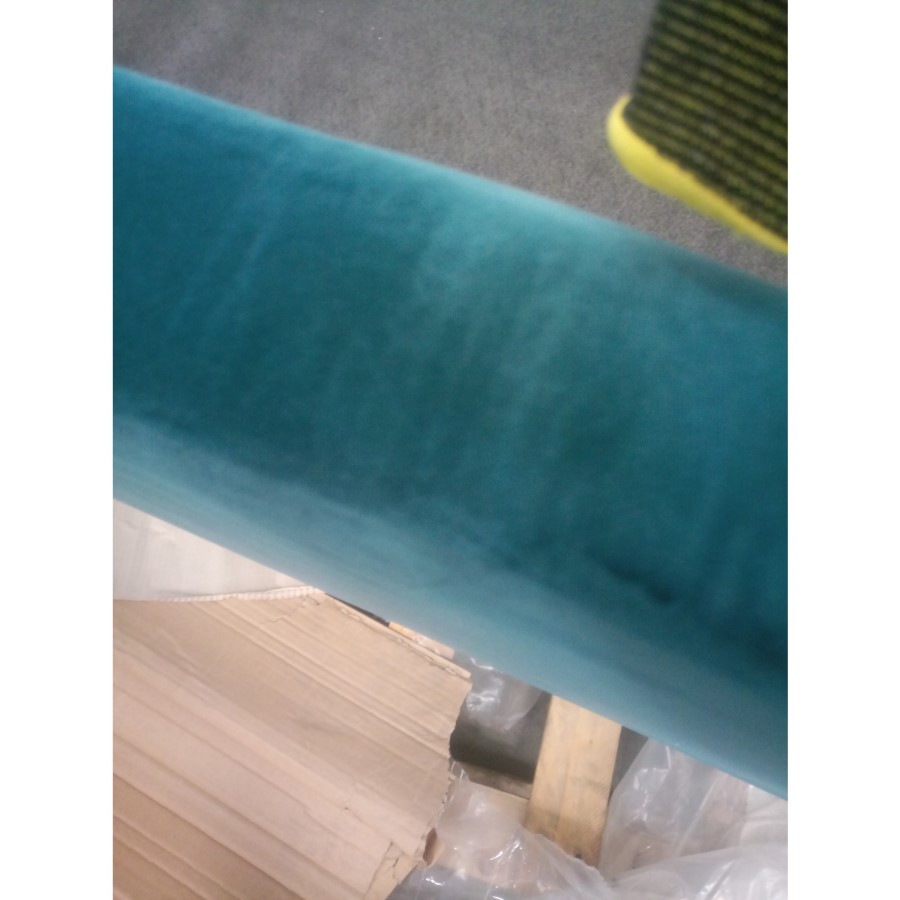 GRADE A2 - Payton Teal Blue Velvet 3 Seater Sofa