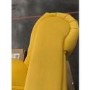 GRADE A2 - Safina Yellow Velvet Bench with Quilted Arm Rest