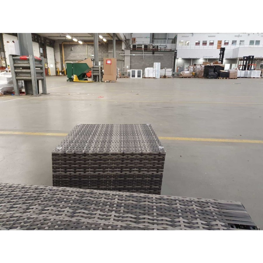 GRADE A2 - Rattan Corner Sofa and Table Set in Grey - Garden Furniture