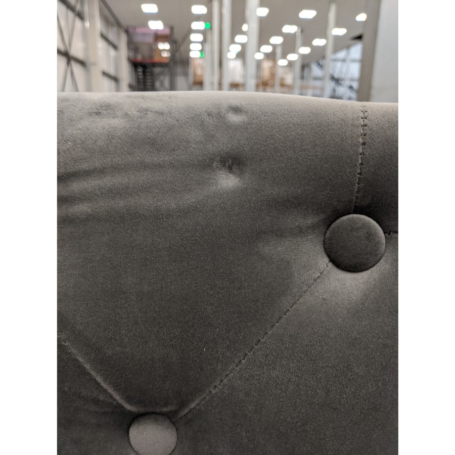 GRADE A2 - Silver Grey Velvet Luxury Office Chair with Silver Studs