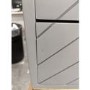 GRADE A2 - Ezra Chevron 3 Drawer Bedside Table in Pale Grey
