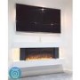 GRADE A3 - AmberGlo White Wall Mounted Electric Fireplace Suite with Log & Pebble Fuel Bed