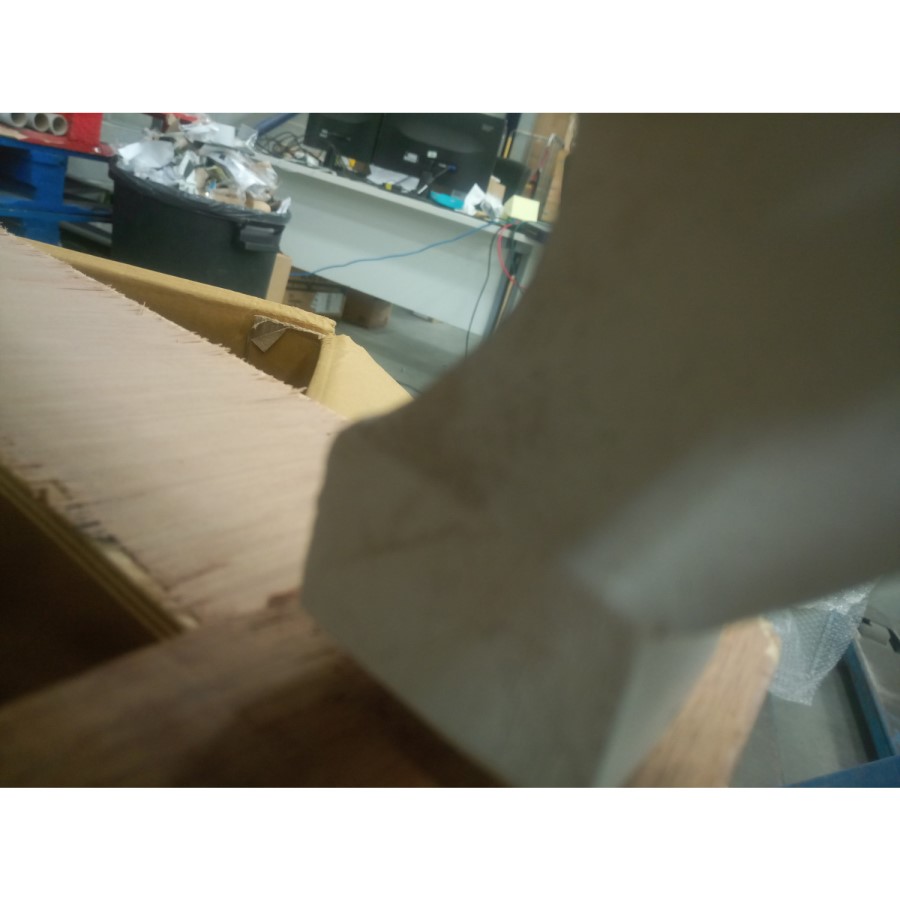 GRADE A2 - Fraya White Bedside Table with Hand Carved Detail