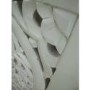 GRADE A2 - Fraya White Bedside Table with Hand Carved Detail