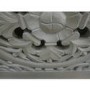 GRADE A2 - Fraya White Bedside Table with Hand Carved Detail
