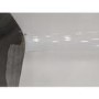 GRADE A2 - Gloss White Curved Coffee Table with Black Glass Top - Tiffany