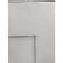 GRADE A2 - Ezra Chevron 3 Drawer Bedside Table in Pale Grey