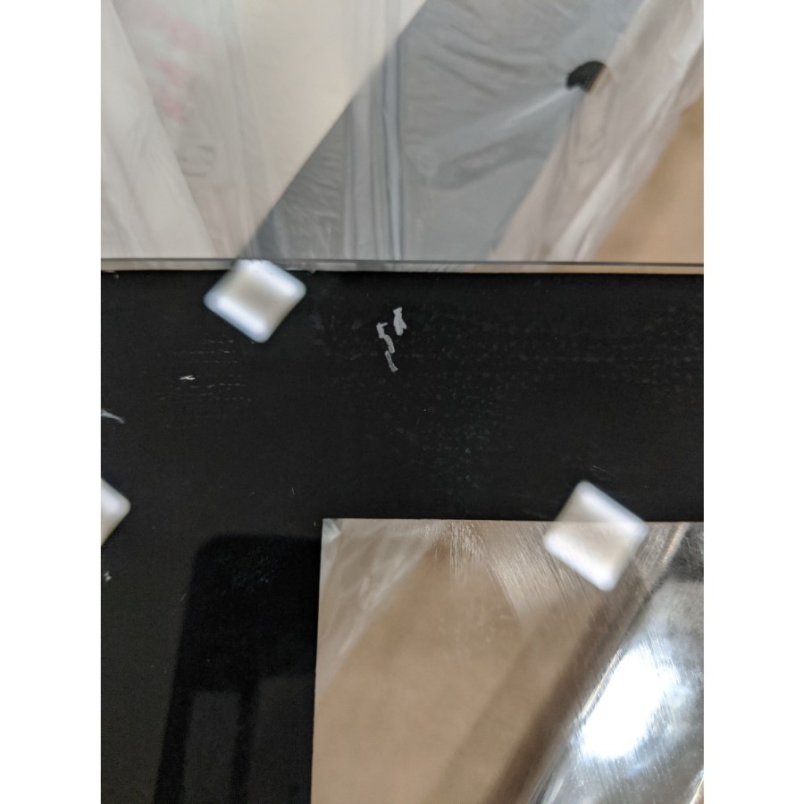 GRADE A2 - Seconique Henley Nest of Tables in Glass and Black