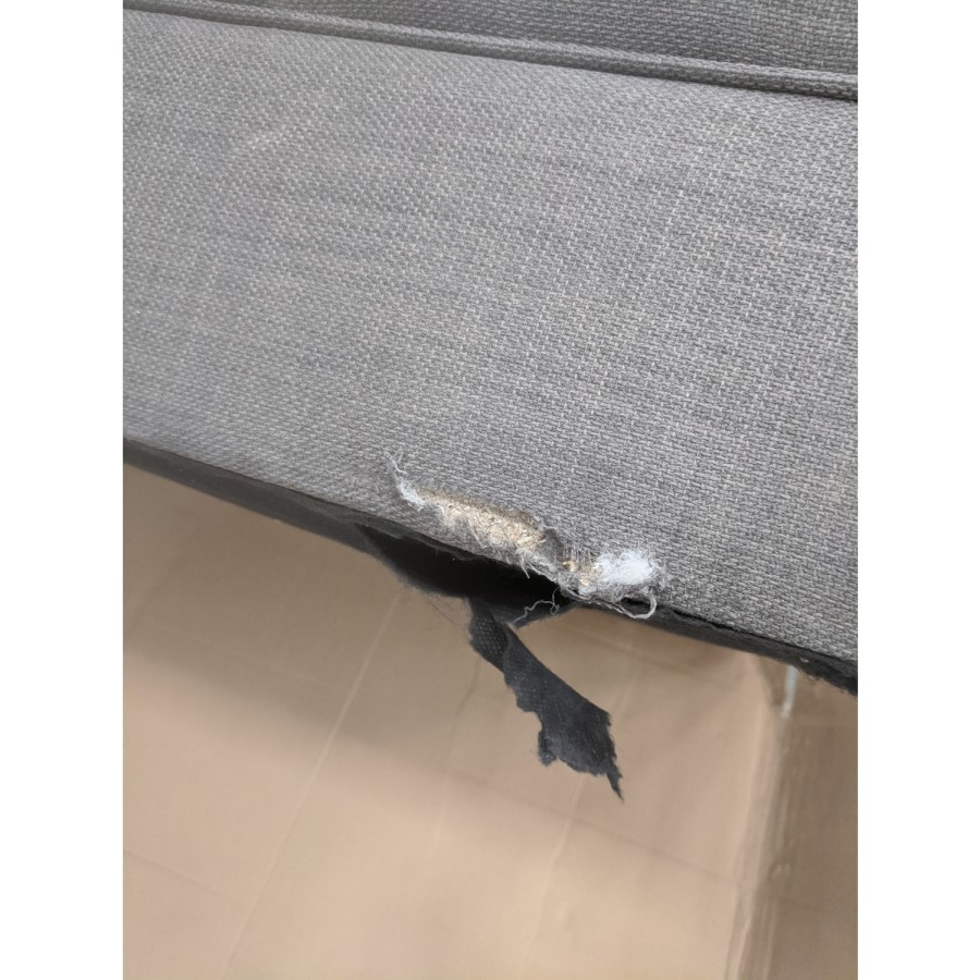 GRADE A2 - Dark Grey Chesterfield Sofa - 2 Seater - Bronte