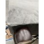 GRADE A2 - Grey Velvet Chesterfield Sofa Bed - Seats 3 - Double Bed - Bronte