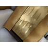 GRADE A2 - Solid Dark Wood &amp; Gold Console Table - Art Deco - Sunburst