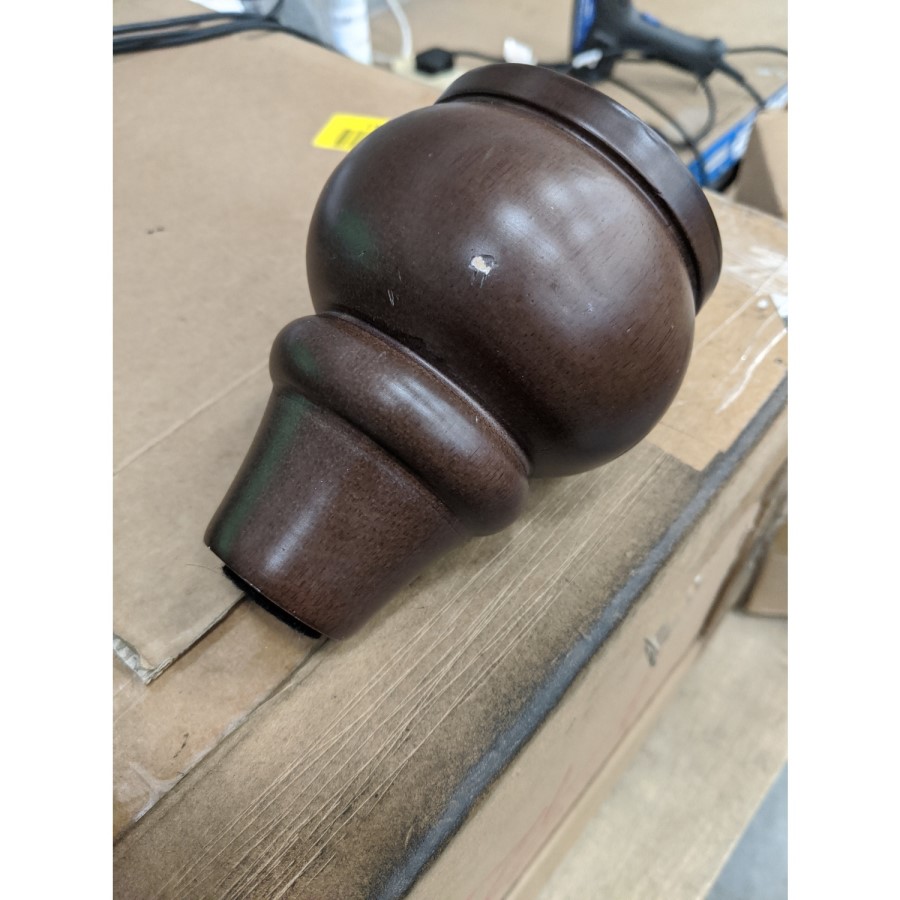 GRADE A2 - Large Quilted Button Ottoman Pouffe in Navy Blue Velvet - Inez