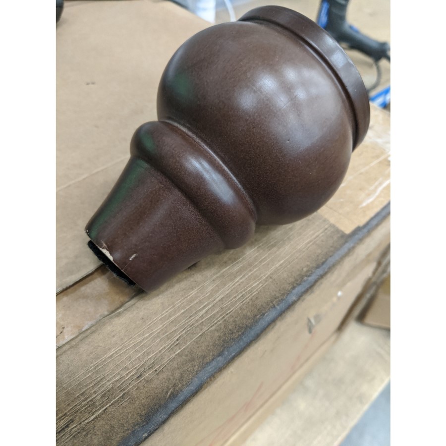 GRADE A2 - Large Quilted Button Ottoman Pouffe in Navy Blue Velvet - Inez