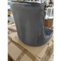 GRADE A2 - Pair of Grey Velvet Ribbed Dining Chairs with Black Legs - Penelope
