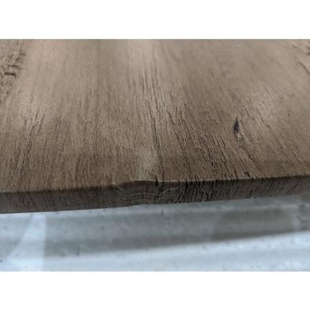GRADE A2 - Industrial Dining Table in Wood Effect & Black Metal - Isaac