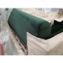 GRADE A2 - Dark Green Velvet Corner Sofa with Bolster Cushions - Seats 3 - Idris