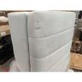 GRADE A2 - Safina Striped Top Ottoman Storage Bench in Duck Egg Blue Velvet