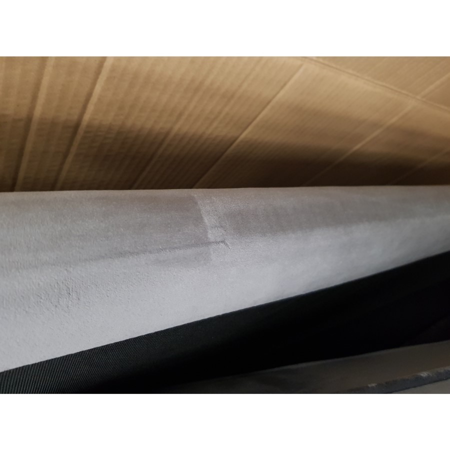 GRADE A2 - Elba Grey Velvet Sofa with Button Detailing & Bolster Cushions - Seats 2