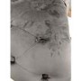 GRADE A2 - Xena Large Quilted Button Pouffe in Dark Grey Velvet