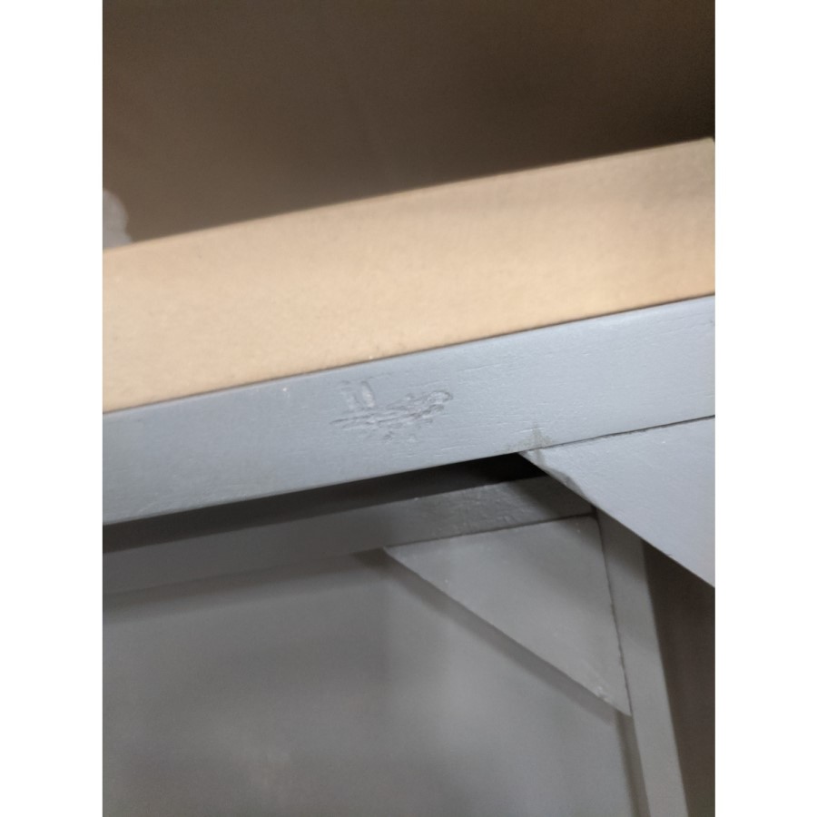 GRADE A2 - Narrow Grey Console Table with Drawers - Elms