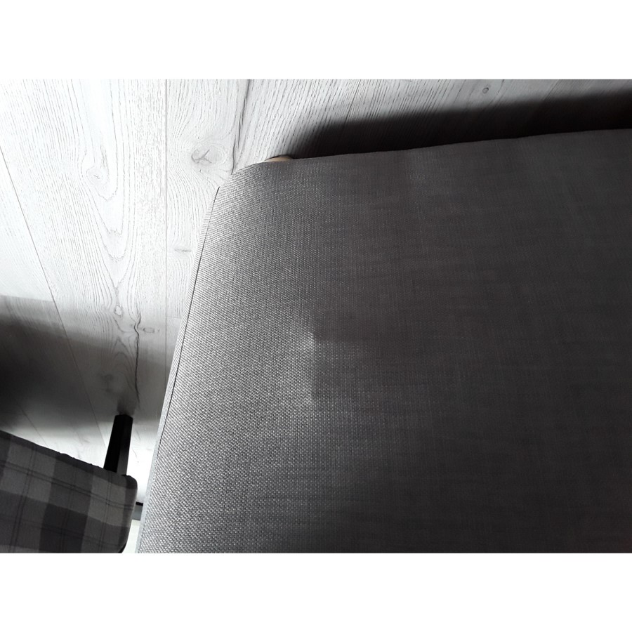 GRADE A2 - Dark Grey Linen Chesterfield Sofa - 2 Seater - Bronte